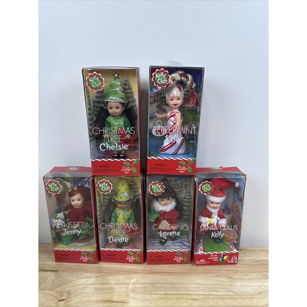 Vintage Kelly Club Christmas Doll Ornaments Lot Of 6 Deidre Lorena Jenny NEW